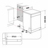 Lavavajillas Whirlpool WFC3C34X - 14 cubiertos - 60 cm - Acero inoxidable